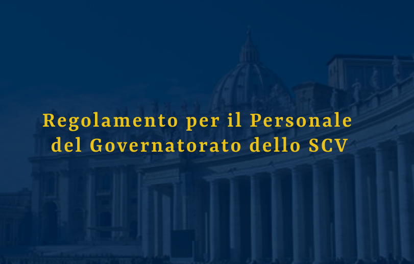 Governatorato: Regolamento